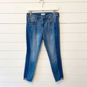 LOFT | Two Toned Modern Skinny Jeans, Rae Hem Size 28
